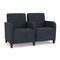 Lesro Siena Lounge Reception 2 Seat Tandem Seating, Walnut, RS Night Sky Upholstery SN2103 - alternate 1